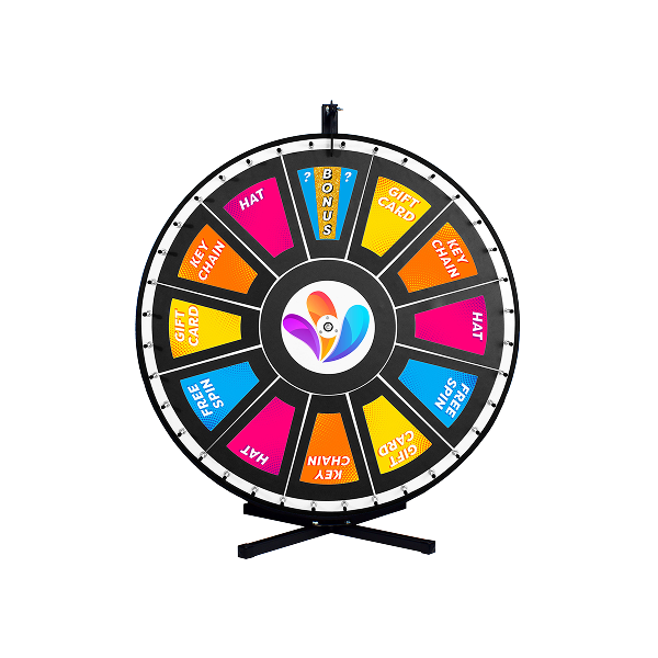 Insert Your Own Graphics Prize Wheel with Black Magnetic Frames