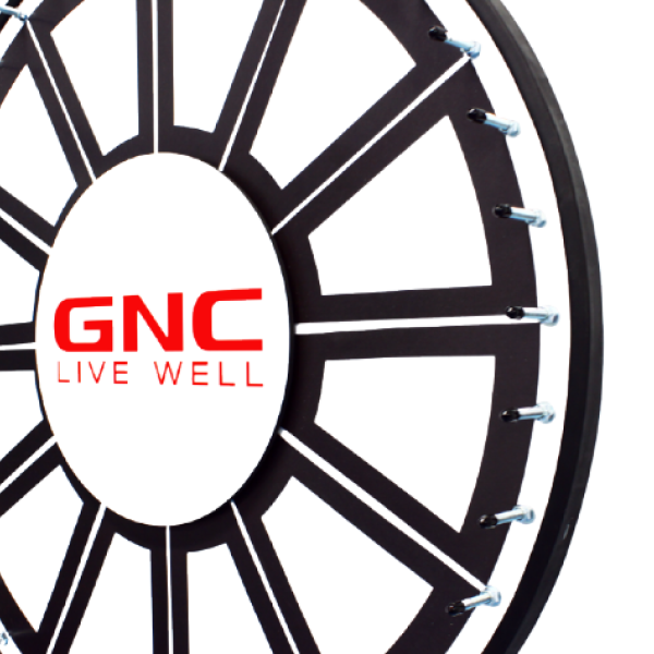Insert Your Own Graphics Prize Wheel with Black Magnetic Frames