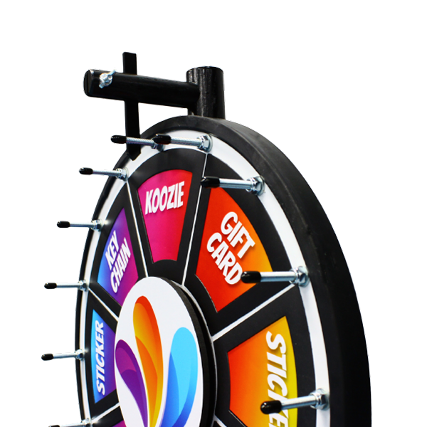 Insert Your Own Graphics Prize Wheel with Black Magnetic Frames