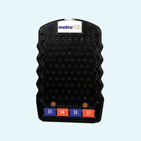 Lightweight Plastic Plinko Game with 3 Playing Pucks