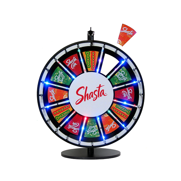 Insert Your Own Graphics Prize Wheel with Blinking LED Lights