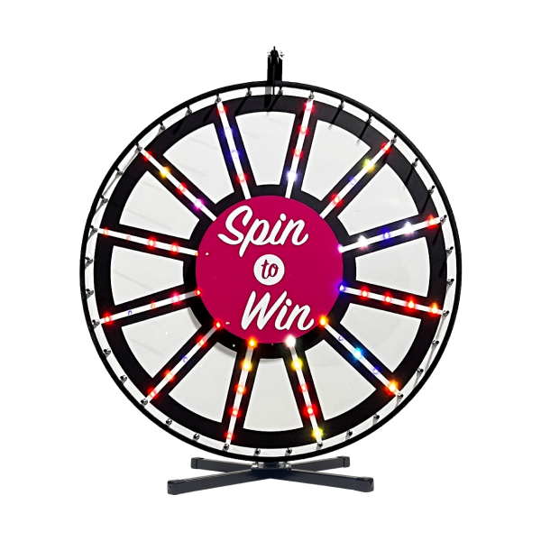 Insert Your Own Graphics Prize Wheel with Blinking LED Lights