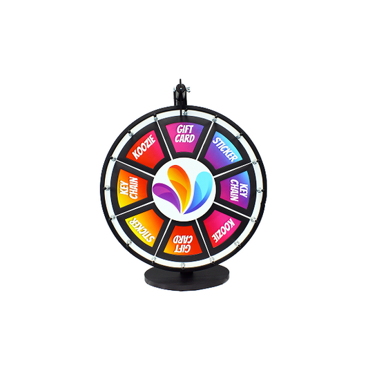Insert Your Own Graphics Prize Wheel with Black Magnetic Frames