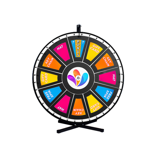 Insert Your Own Graphics Prize Wheel with Black Magnetic Frames