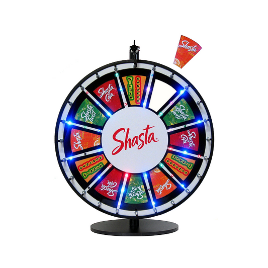 Insert Your Own Graphics Prize Wheel with Blinking LED Lights
