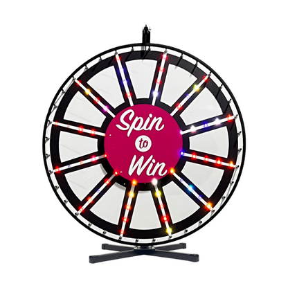 Insert Your Own Graphics Prize Wheel with Blinking LED Lights