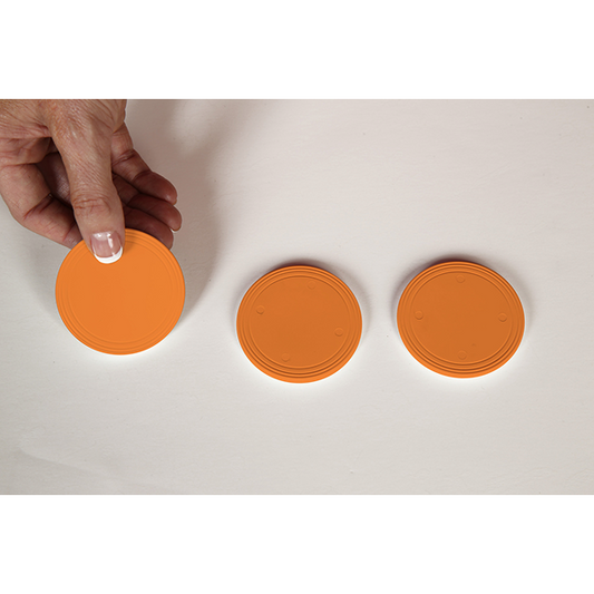 Plastic Plinko Prize Drop Pucks (Set of 3 orange playing pucks)