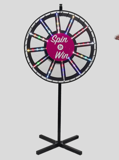 Insert Your Own Graphics Prize Wheel with Blinking LED Lights